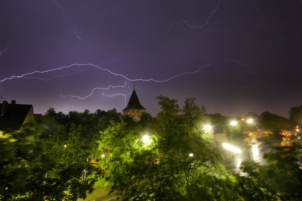 Gewitter über dem Schleyerturm