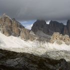 Gewitter über den Falzaregotürmen/Dolomiten