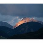 Gewitter über den Geislerspitzen.