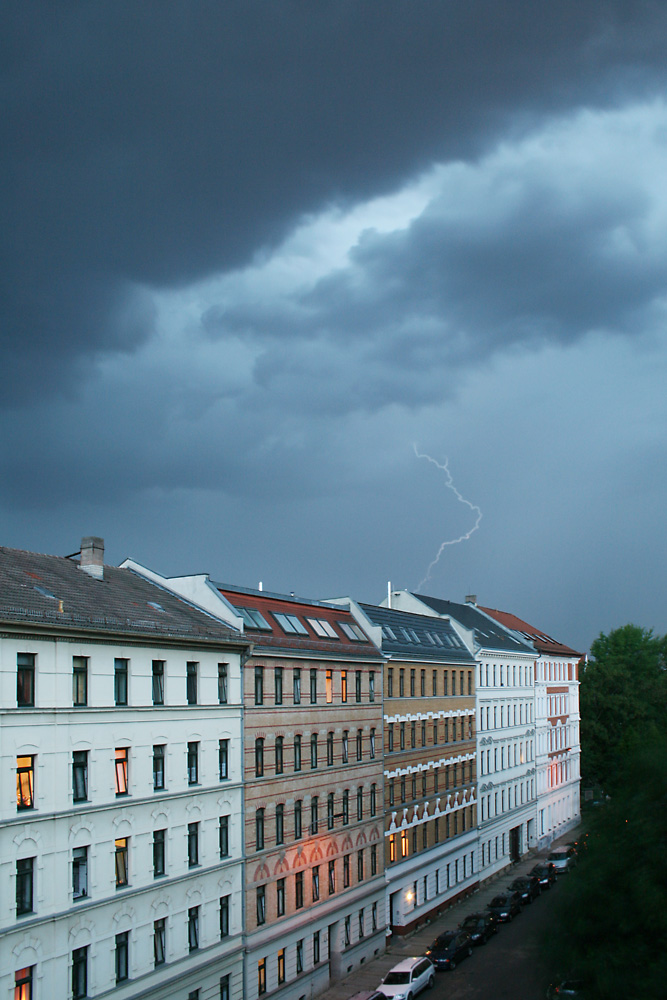 Gewitter über der Stadt