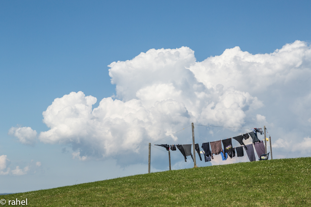 Gewitter über der Wäscheleine