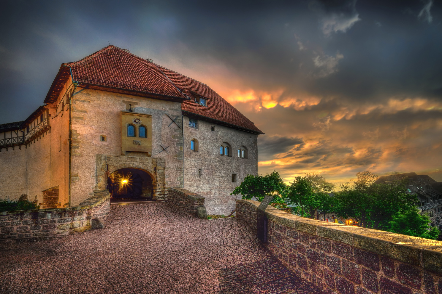 Gewitter über der Wartburg