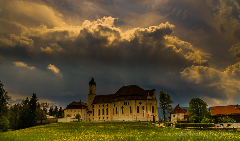 Gewitter über der Wieskirche