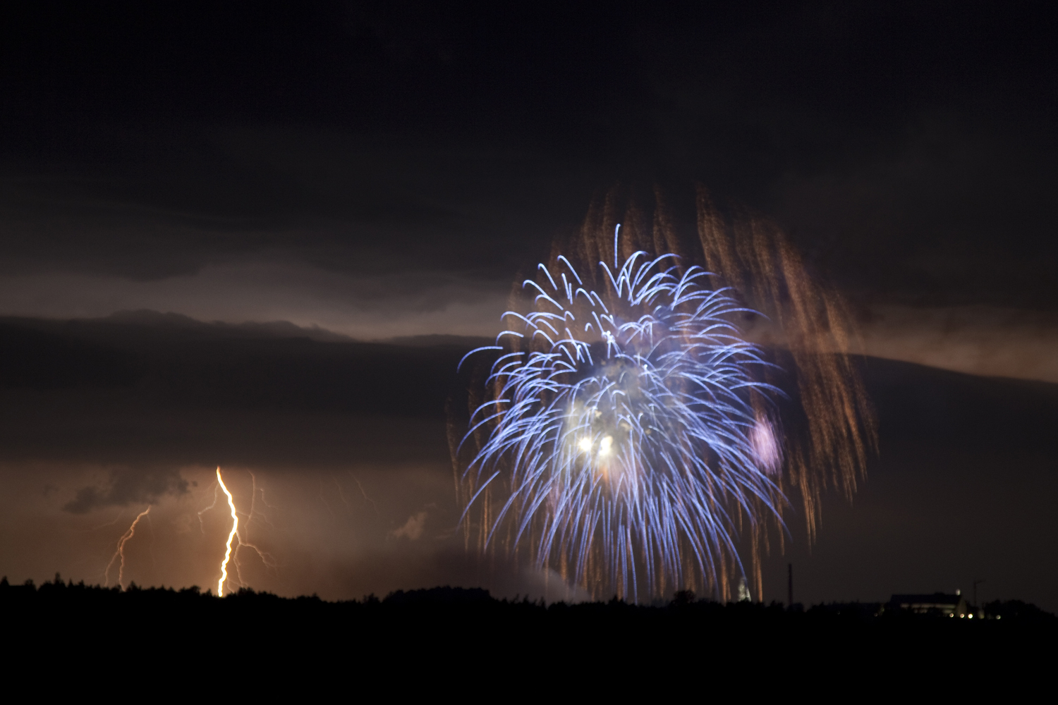 Gewitter über Freiberg/Sachsen