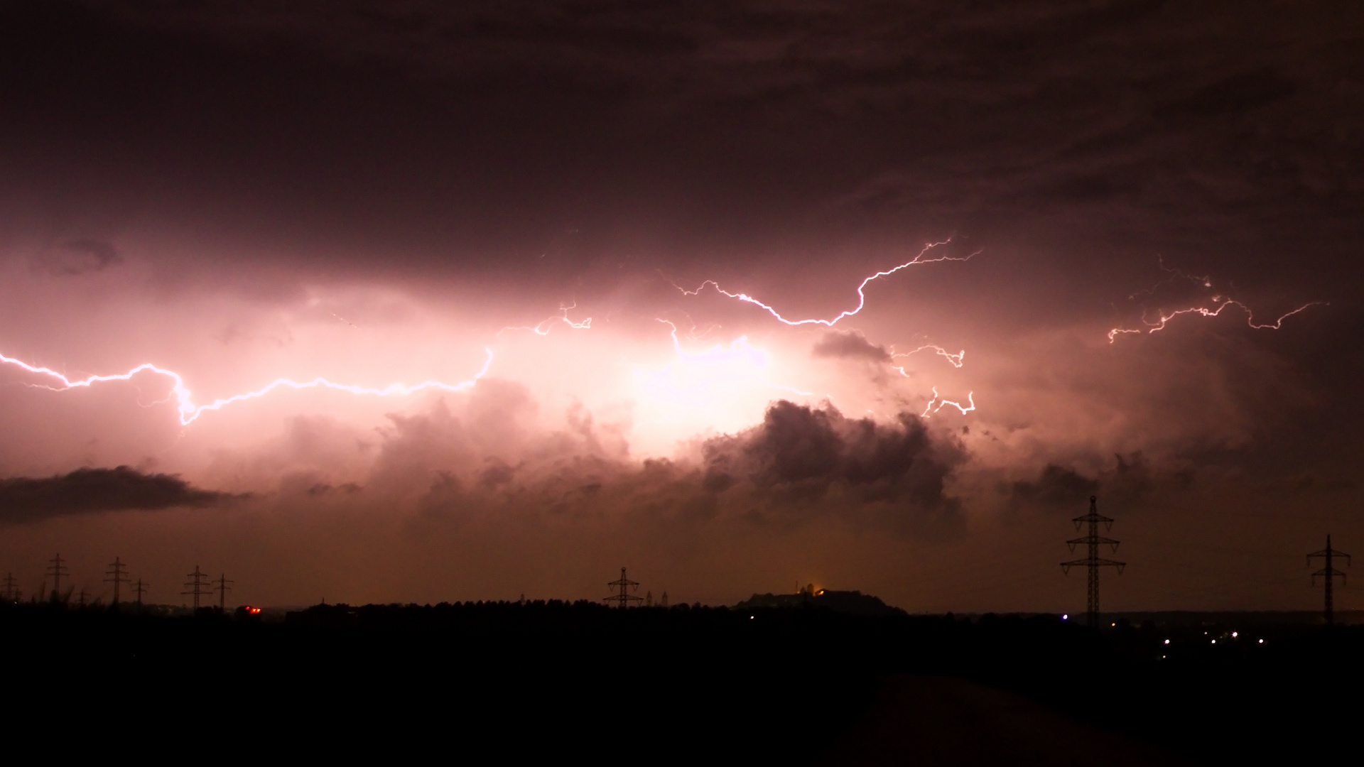 Gewitter über Freising.