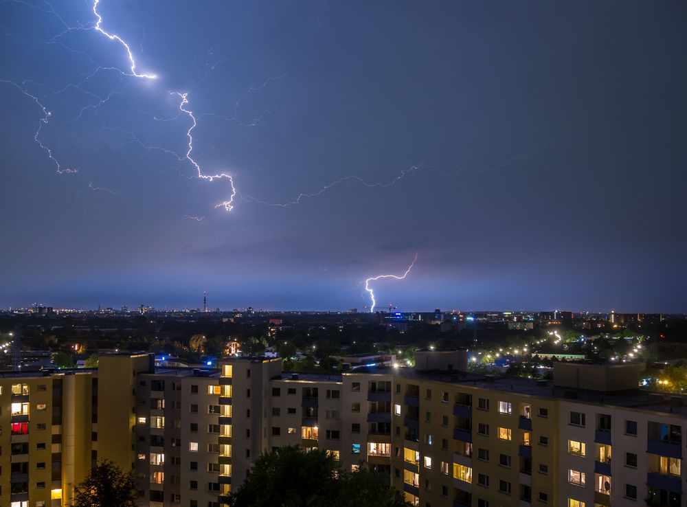 Gewitter über Hamburg