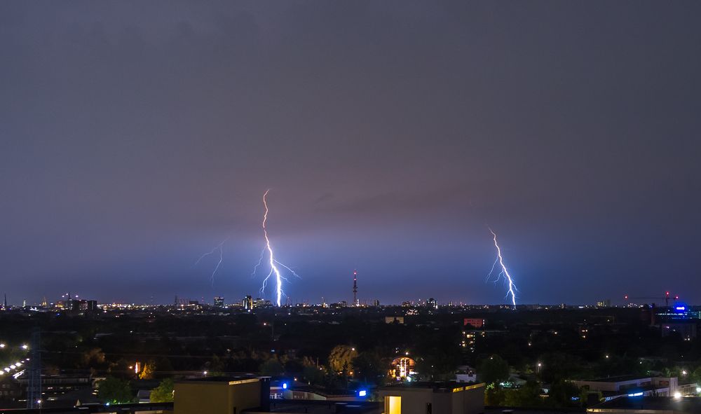 Gewitter über Hamburg