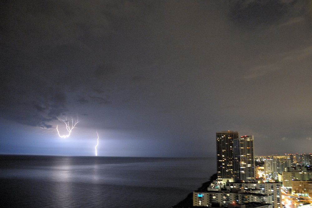 Gewitter über Hollywood Beach