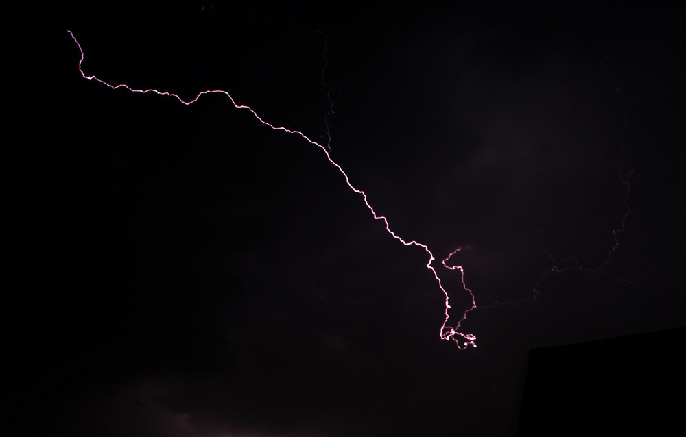 Gewitter über Holzminden 21.07. - Blitz