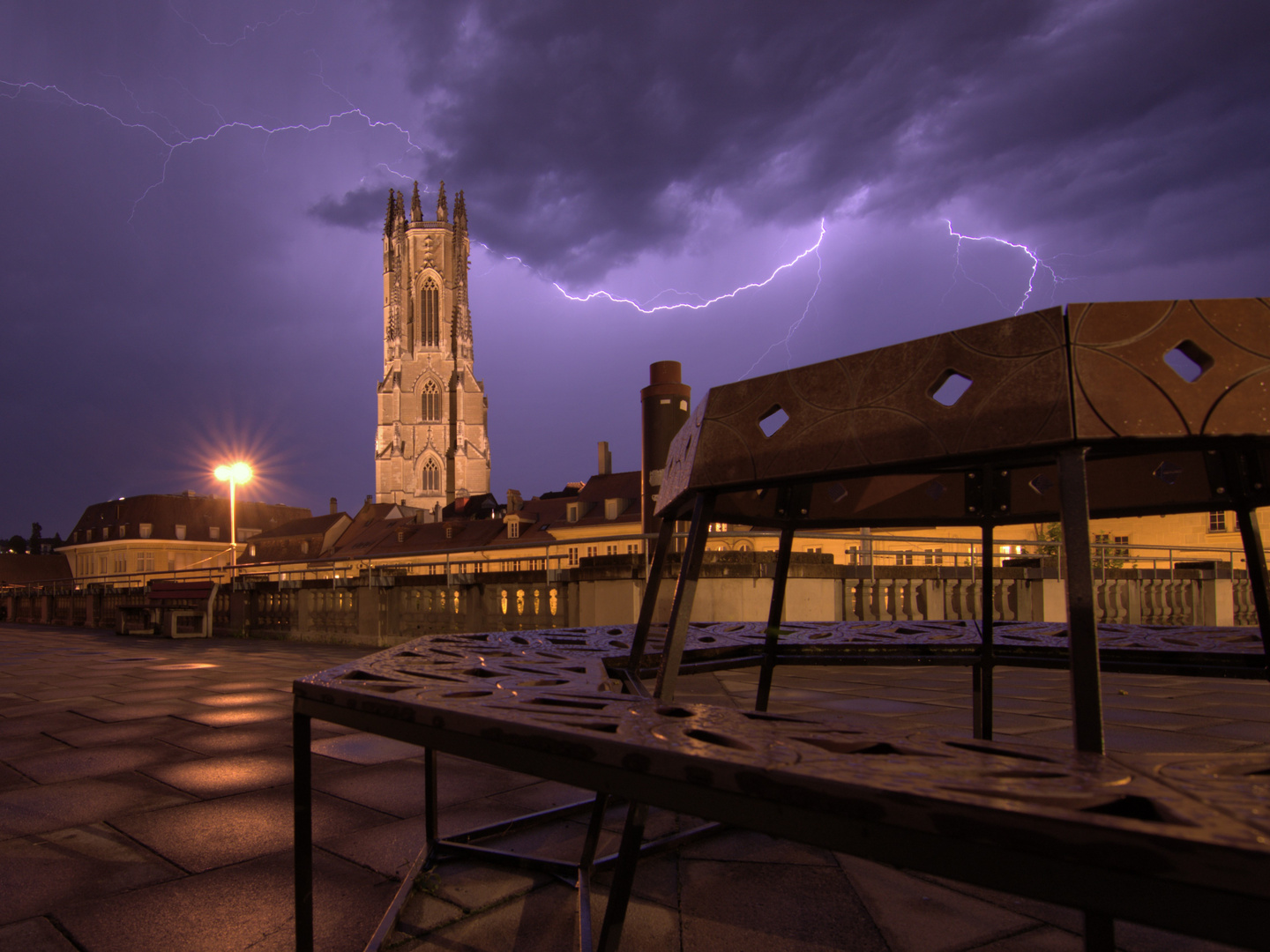 Gewitter über Kathedrale