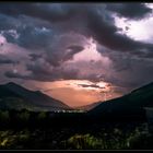 Gewitter über Meran im Vinschgau