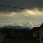 Gewitter über Oberösterreich mit Blick in die Alpen