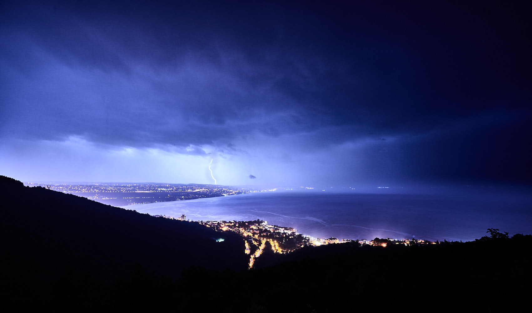 Gewitter über Opatija