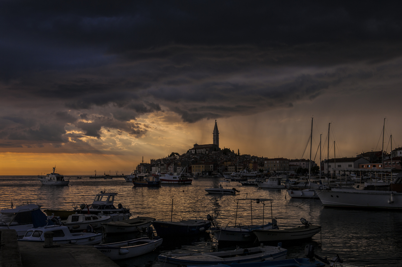 Gewitter über Rovinj