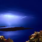 Gewitter über Santorini