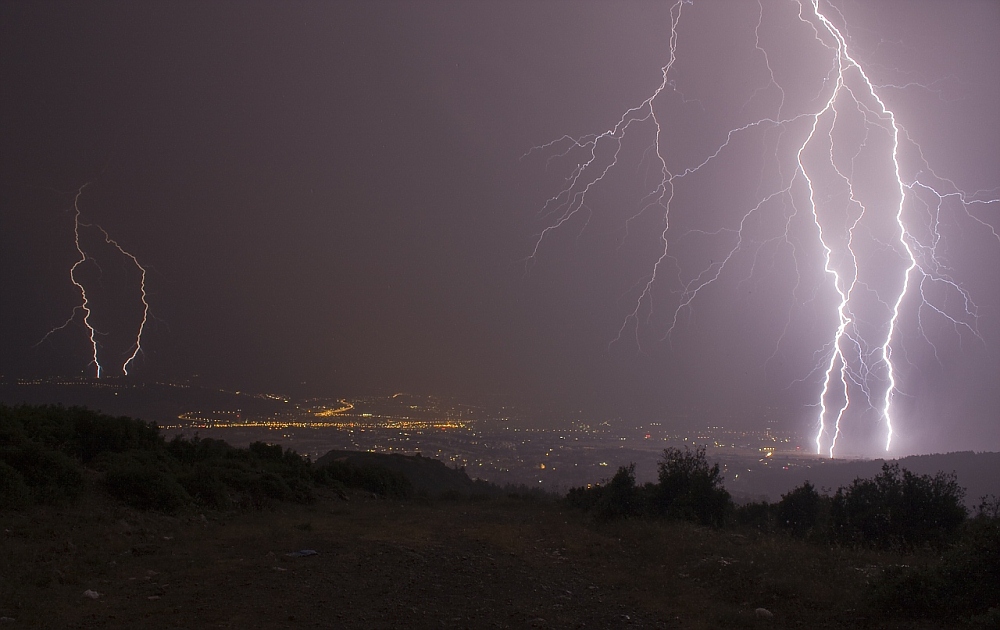 Gewitter ueber Thessaloniki