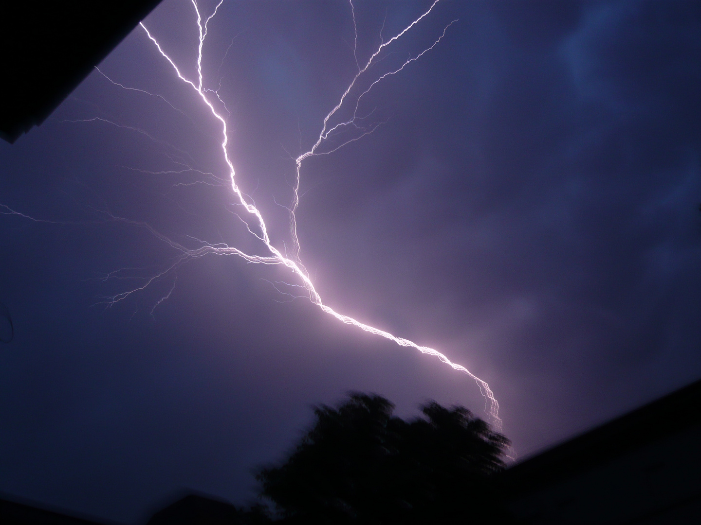 Gewitter über unserem Haus in Frankfurt