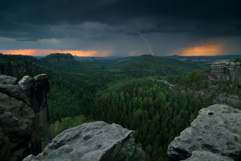 Gewitter über'm Elbsandstein