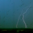 " Gewitter und Blitzschlag über Wesel am Niederrhein "