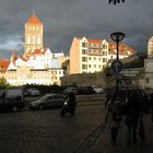 Gewitter und Motorrad (HANSE-SAIL-Rostock-2011)