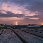 Gewitter vom Holz Tisch aus