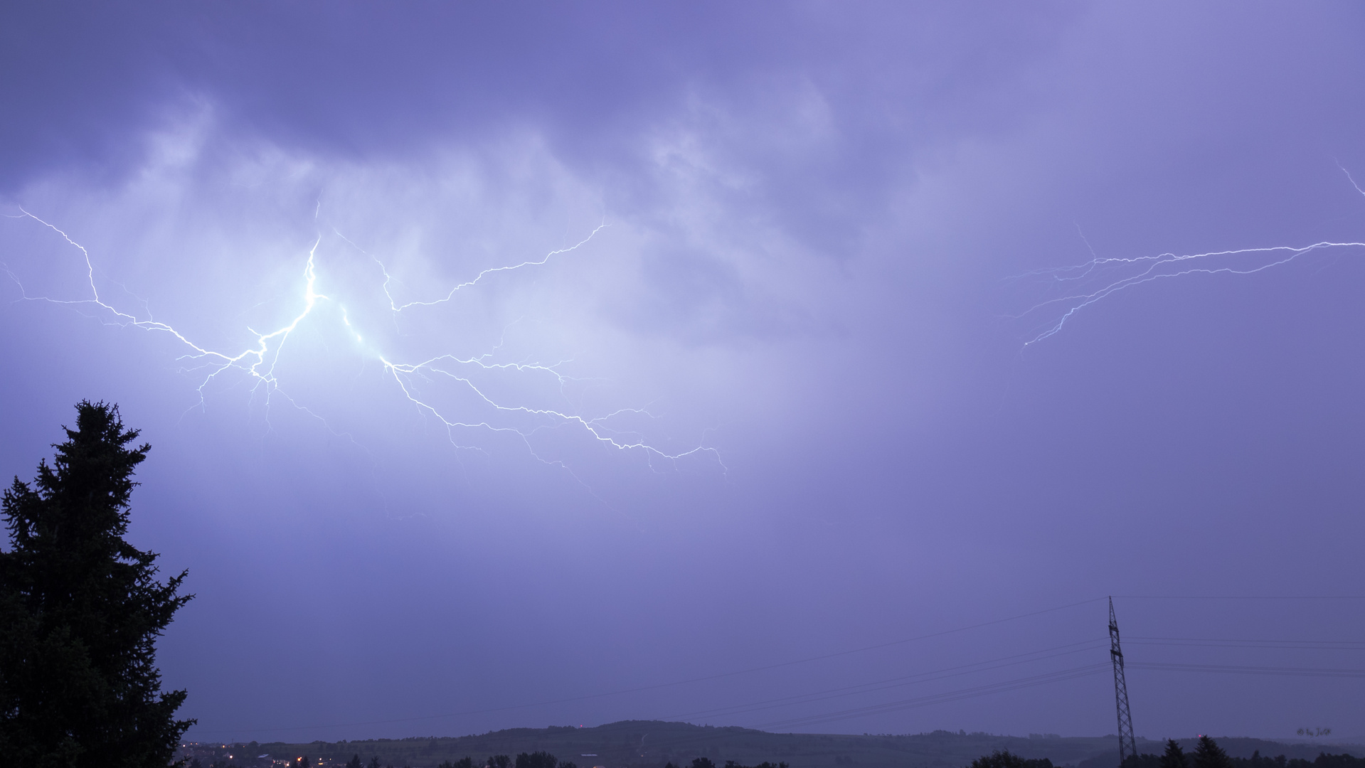 Gewitter vom Küchenfenster