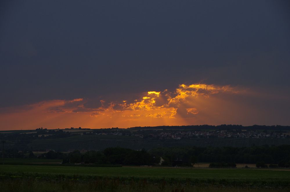 Gewitterfront gestern abend über Ingersheim