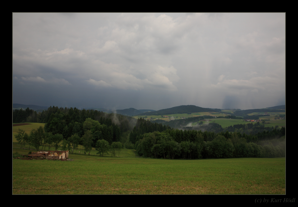 Gewitterfront mit Hagel..