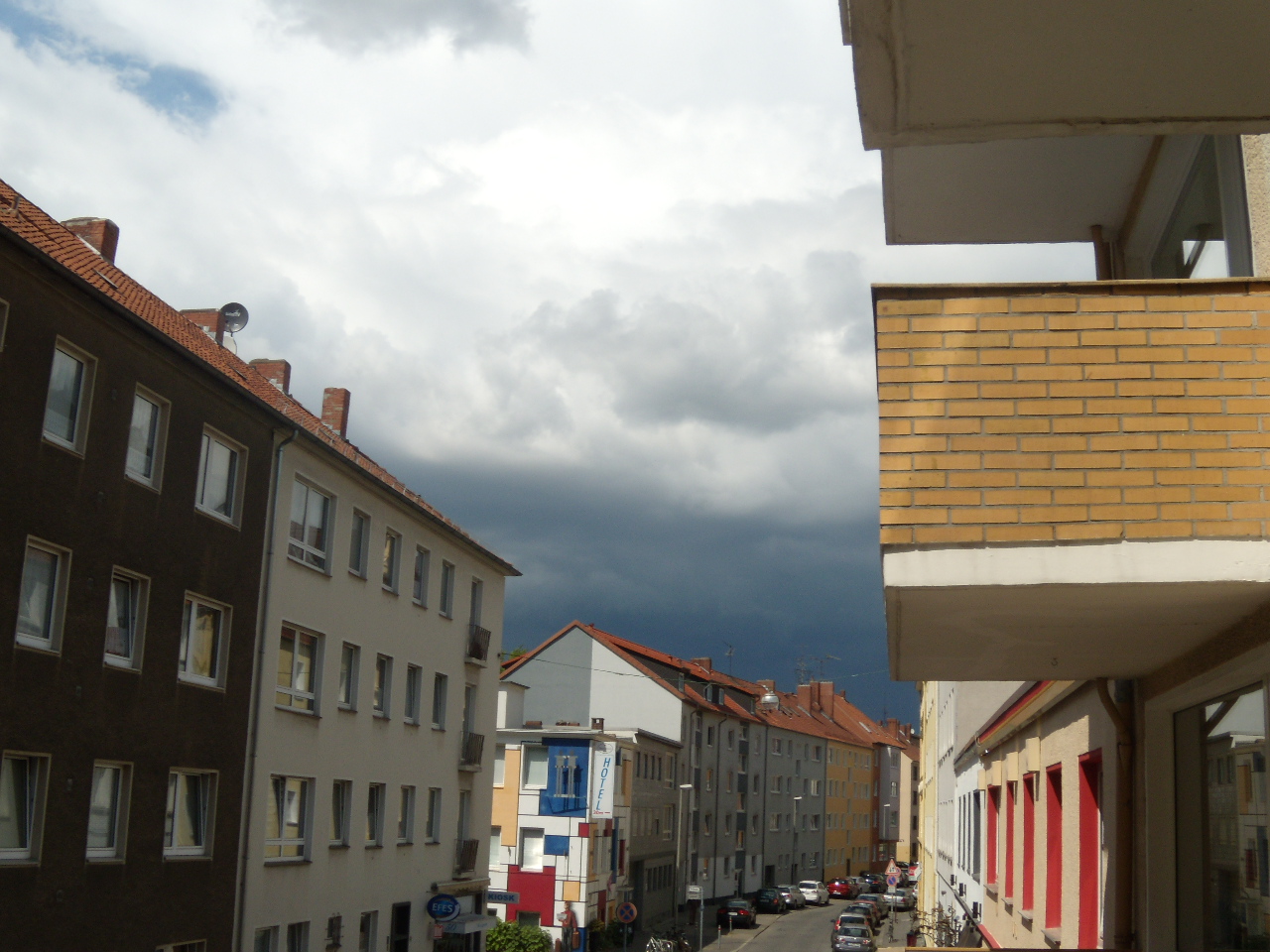 Gewitterfront über Hannover (Oststadt)