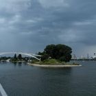 Gewitterstimmung am Rhein in Köln-Mülheim