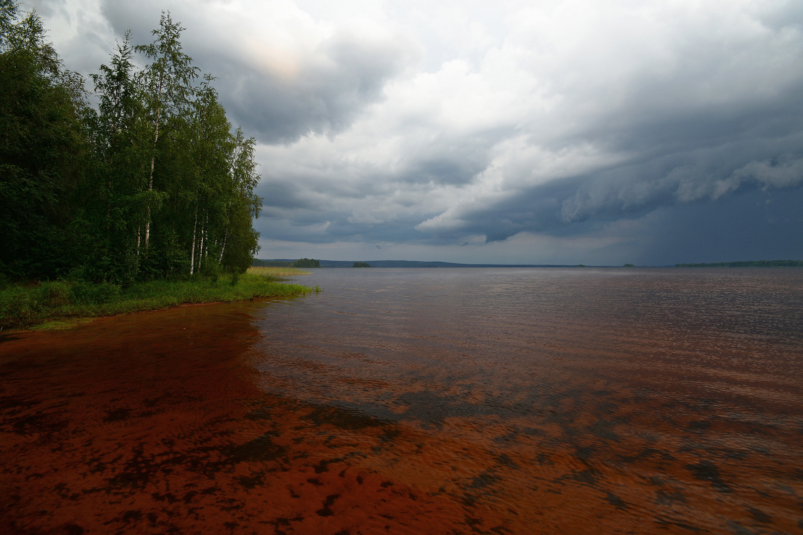 Gewitterstimmung am Siljian. Schweden.