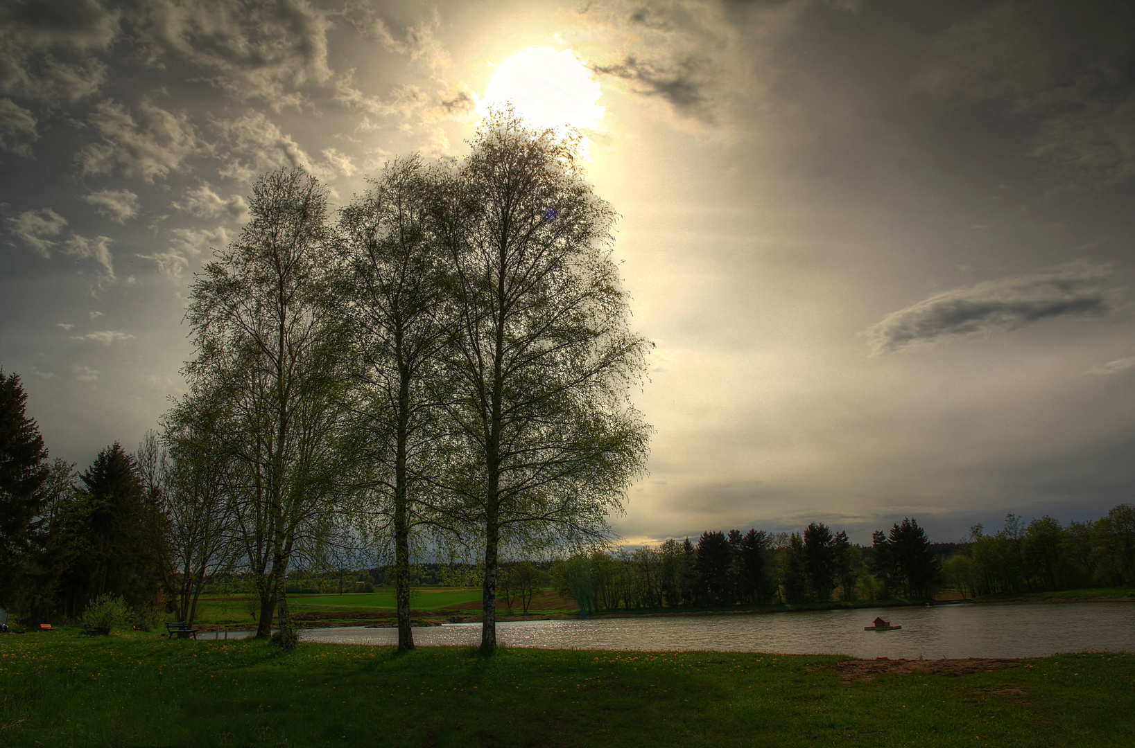 Gewitterstimmung am Teich