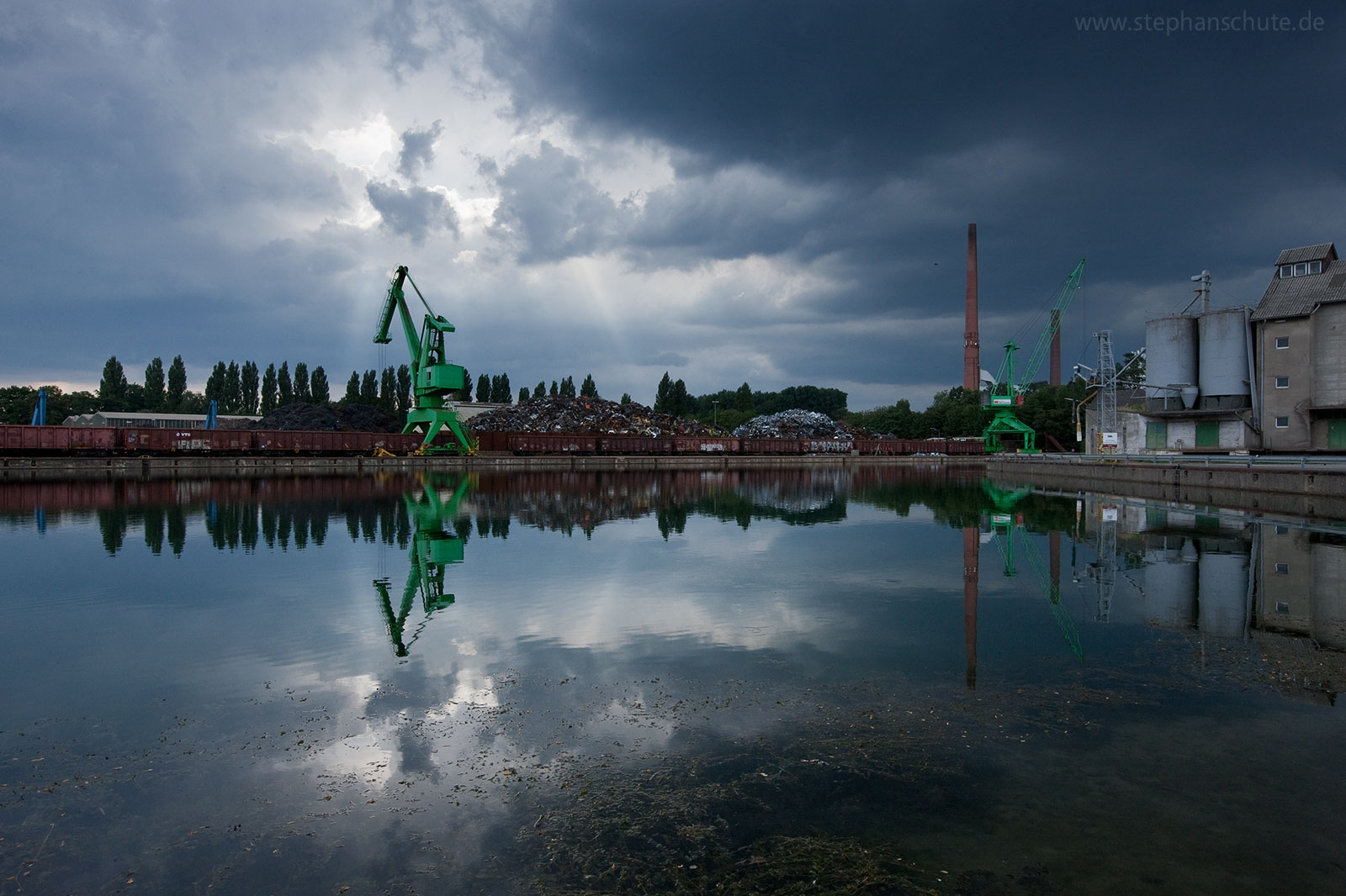 Gewitterstimmung im Hafen Osnabrück.