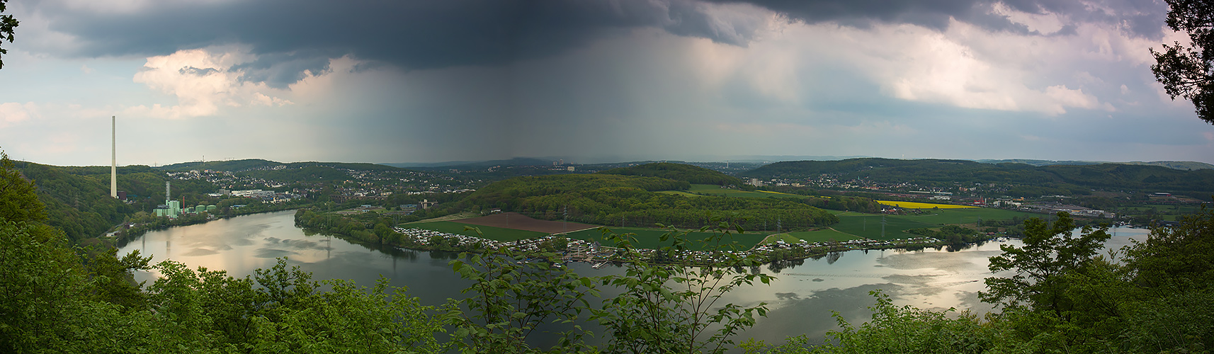 Gewitterstimmung über dem Harkortsee - Pano