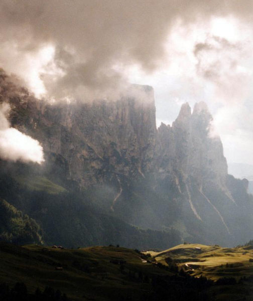 Gewitterstimmung über dem Schlern (Dolomiten)