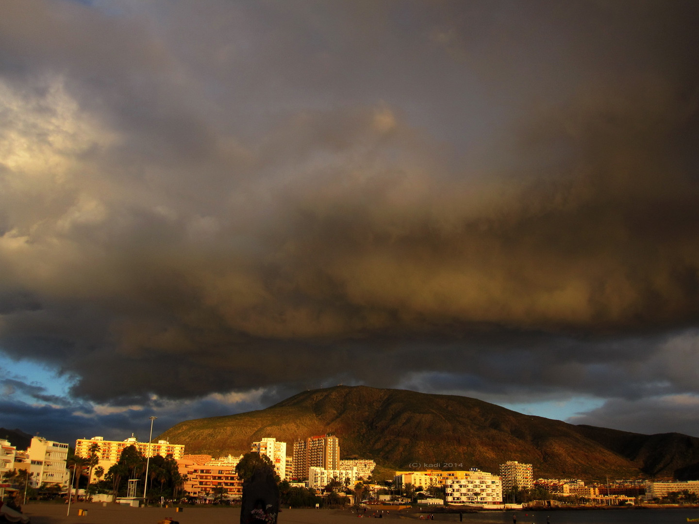 Gewitterwolke naht auf Teneriffa