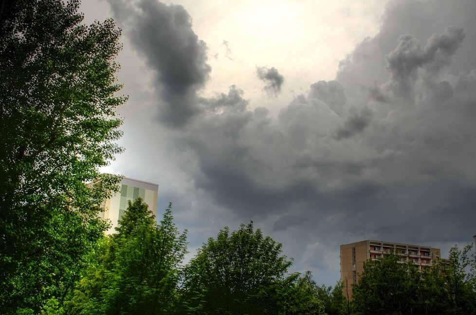 Gewitterwolken über Chemnitz