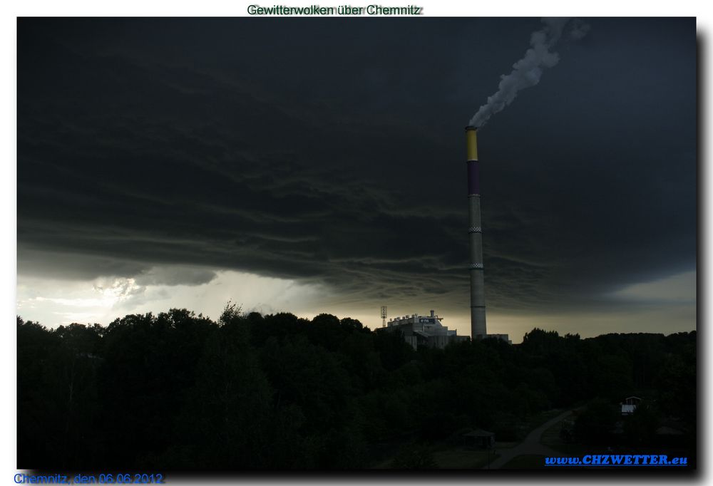 Gewitterwolken über Chemnitz