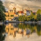 Gewitterwolken über Schloss Bernburg