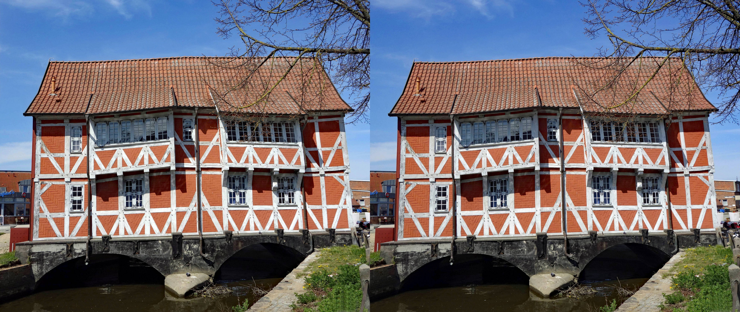 Gewölbe über die Runde Grube (3D  X-view  Kreuzblick stereo)