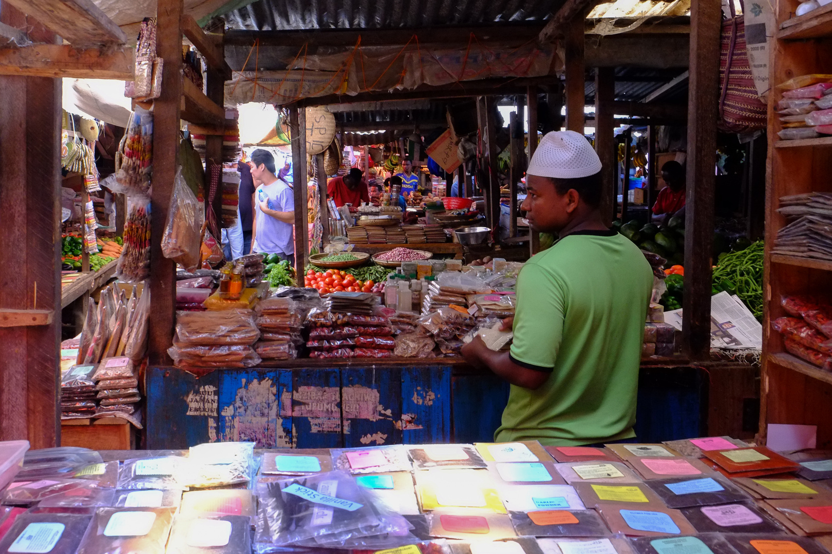 Gewürzhändler in Stowntown, Zanzibar