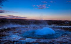 Geysir am Abend.