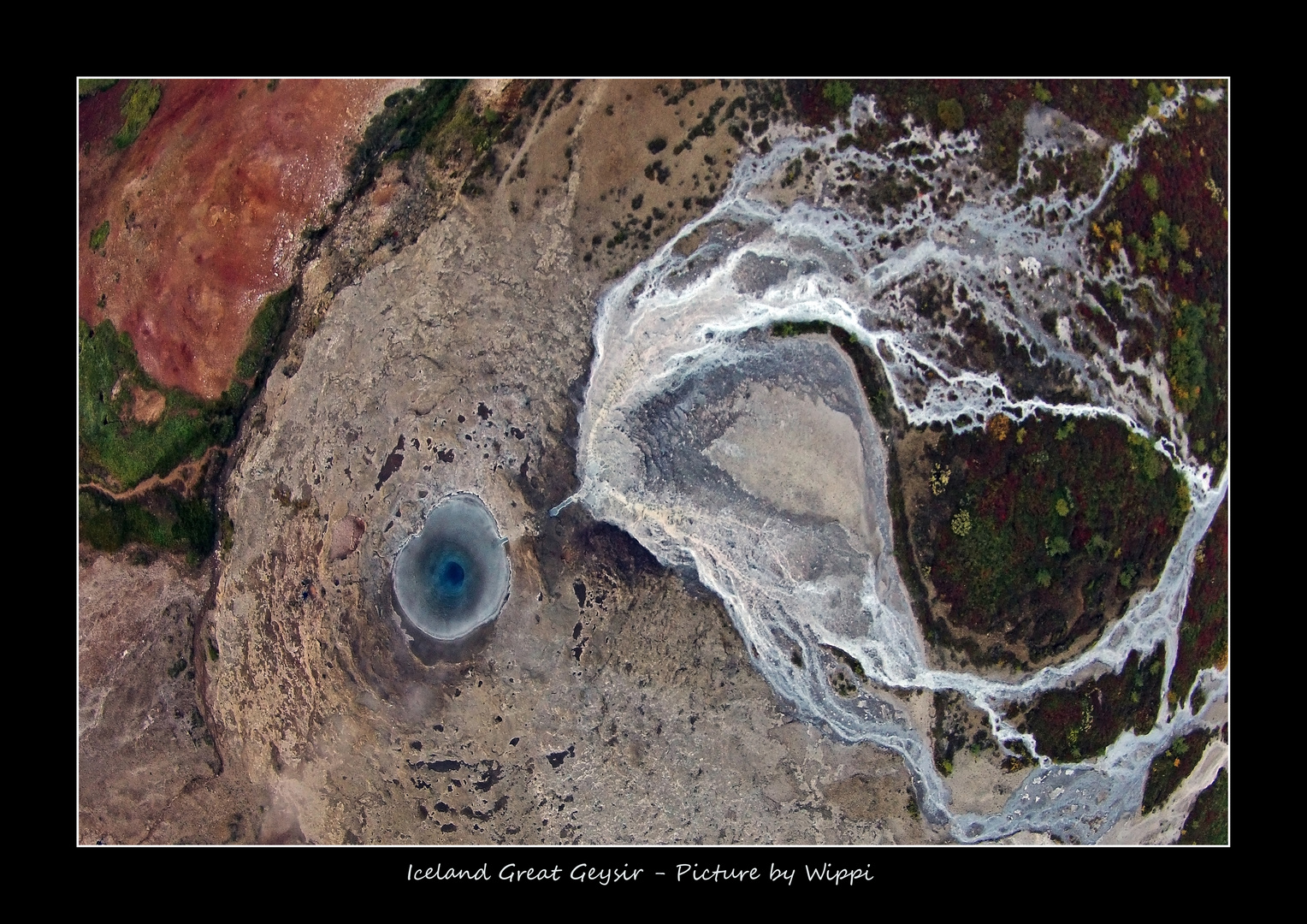 Geysir aus der Luft