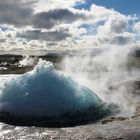 Geysir-Blase kurz vor dem Ausbruch