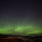 Geysir im Polarlicht