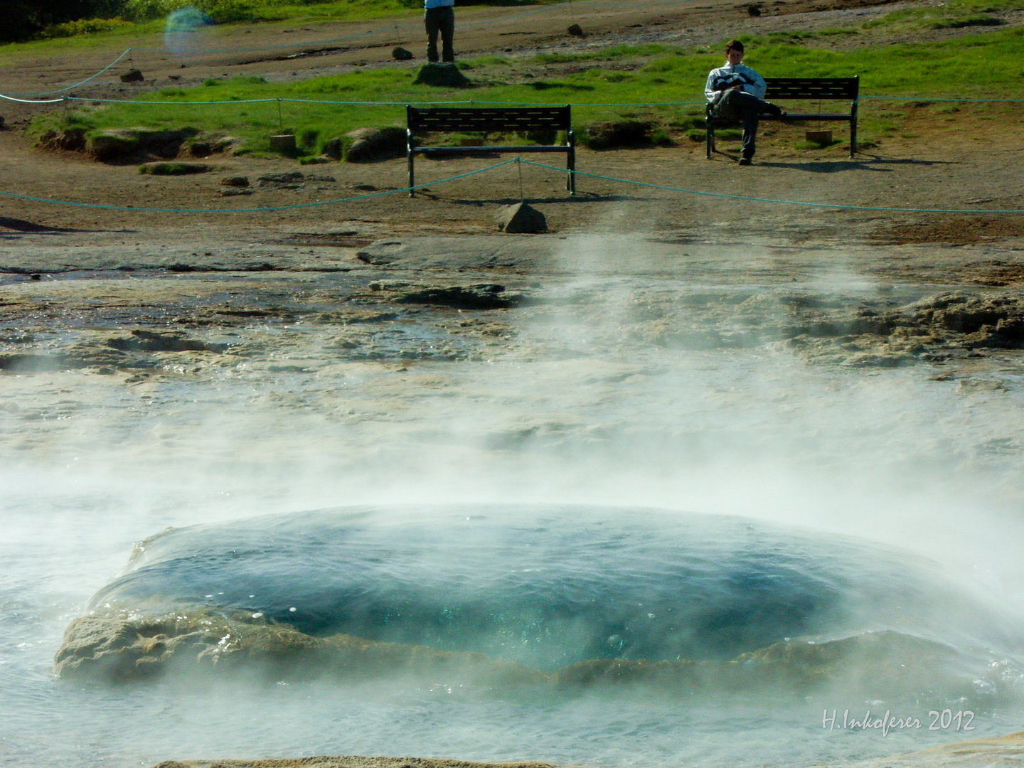 Geysir Strokkur etwickelt sich Nr.1