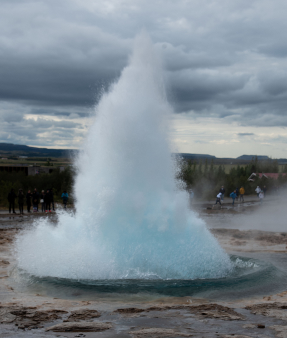 Geysir Strokkur hat Schluckauf