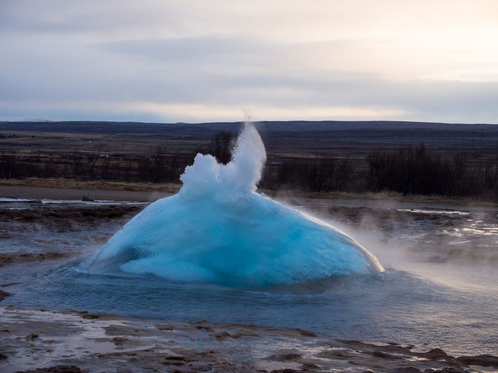 Geysir-Wasserblase