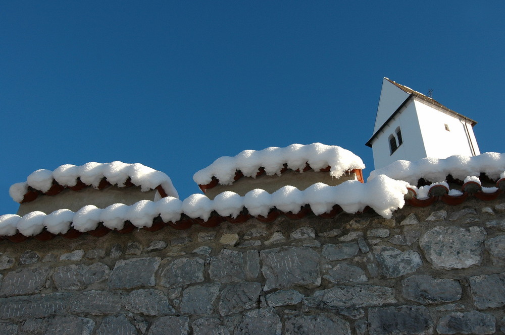 Gezuckerte Kirchmauer