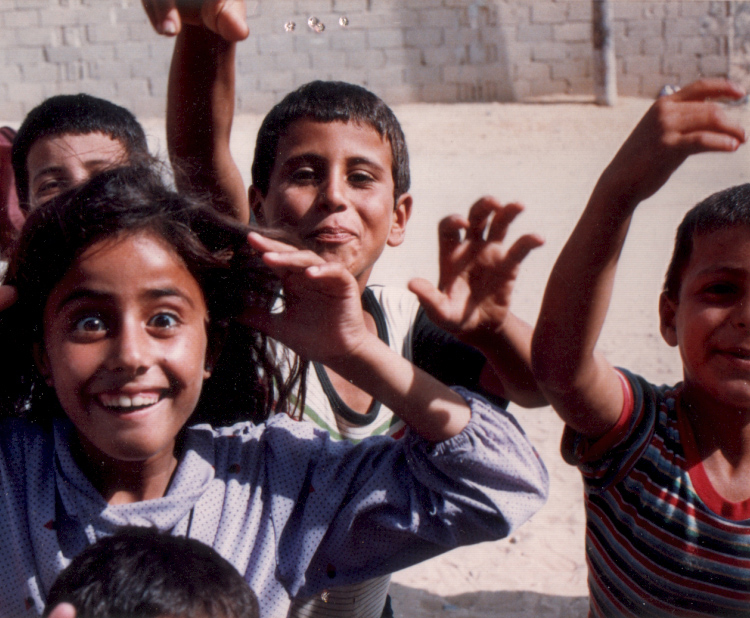 Ghazza children making silly faces